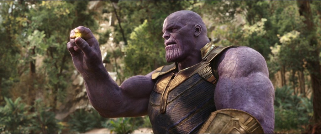 Thanos (Josh Brolin) finally acquires the Mind Stone in Avengers: Infinity War (2018), Marvel Entertainment