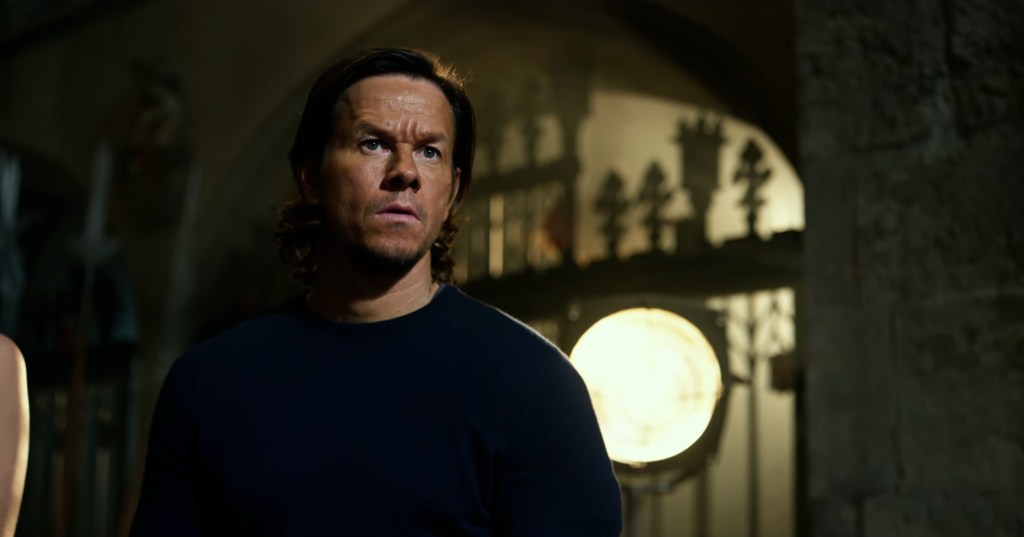 Cade Yeager (Mark Wahlberg) learns about the chosen Knight in Transformers: The Last Knight (2017), Paramount Pictures