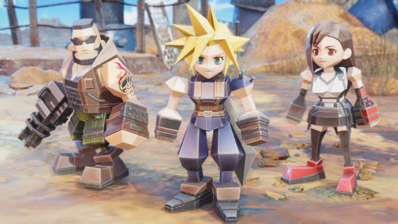 Barret (Masato Funaki), Cloud Strife (Takahiro Sakurai), and Tifa (Ayumi Ito) have never looked better in Final Fantasy VII Rebirth (2023), Square Enix