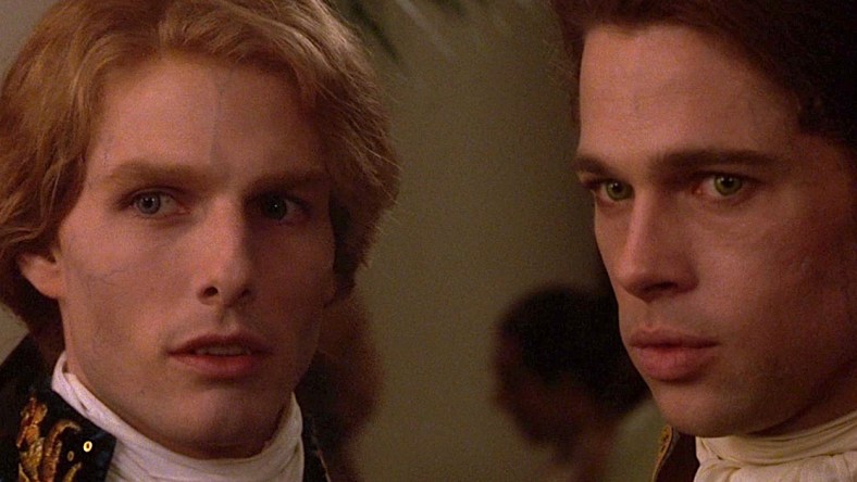 Tom Cruise as Lestat de Lioncourt and Brad Pitt as Louis de Pointe du Lac in Interview with the Vampire (1994), Warner Bros. Pictures