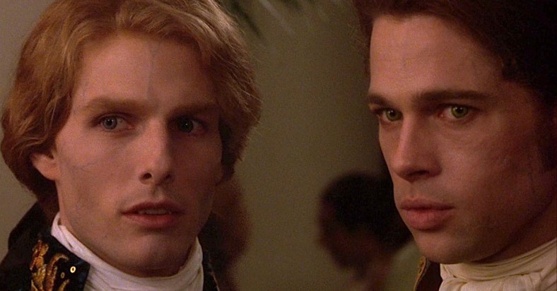 Tom Cruise as Lestat de Lioncourt and Brad Pitt as Louis de Pointe du Lac in Interview with the Vampire (1994), Warner Bros. Pictures