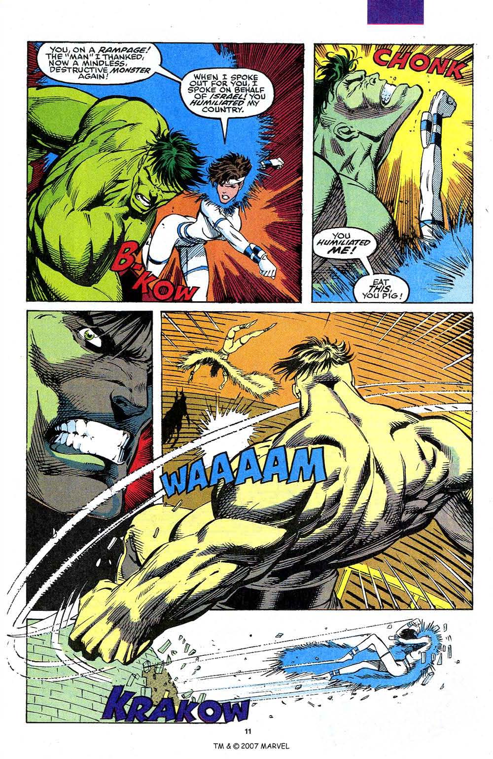 The Incredible Hulk Vol. 1 Issue #387 "Hiding Behind Mosques" (1991), Marvel Comics. Words by Peter David. Art by Dale Keown, Joe Rubinstein, and Glynis Oliver.