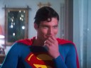 Superman (Christopher Reeve) is amused by something Lois (Margot Kidder) asks in Superman: The Movie (1978), Warner Bros. Pictures