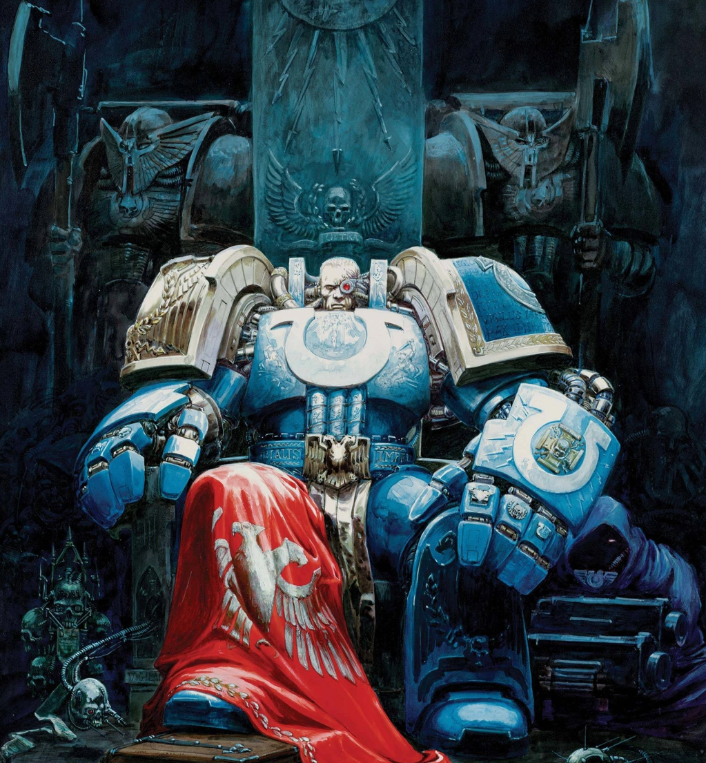 Marneus Calgar sits in silence on Games Workshop's variant cover to Warhammer 40,000: Marneus Calgar Vol 1 #5 (2021), Marvel Comics