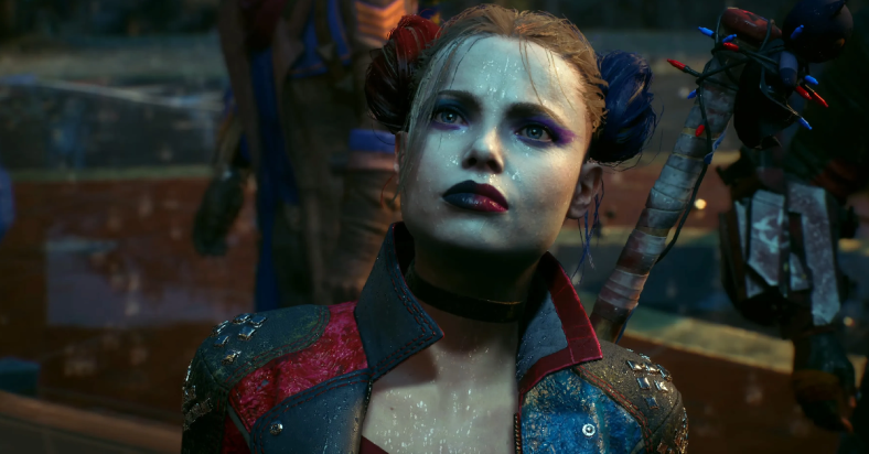 Harley Quinn (Tara Strong) begins to lose confidence in the team's success at Braniac's takeover in Suicide Squad: Kill the Justice League (2024), Rocksteady Studios