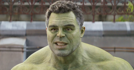 The Hulk (Mark Ruffalo) attempts to take the Time Stone from The Ancient One (Tilda Swinton) in Avengers: Endgame (2019), Marvel Entertainment
