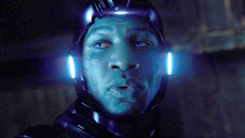 Kang the Conqueror (Jonathan Majors) attempts to bargain with Scott Lang (Paul Rudd) in Ant-Man and the Wasp Quantumania (2023), Marvel Entertainment