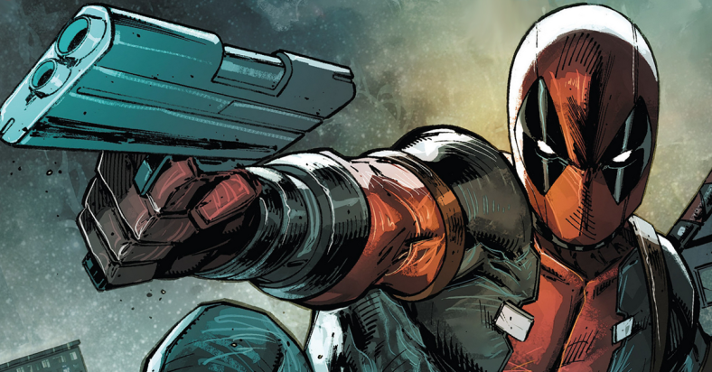Deadpool draws on Agent Daedalus in Deadpool: Bad Blood Vol. 1 #1 (2017), Marvel Comics. Words by Chris Sims and Chad Bowers, art by Rob Liefeld, Shelby Roebrtson, Adelso Corona, Marat Mychaels, Romulo Fajardo, Jr., and Joe Sabino.