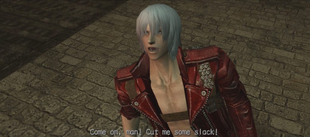 Dante (Reuben Langon) is tired of being blamed for his father's crimes in Devil May Cry 3: Dante's Awakening (2005), Capcom