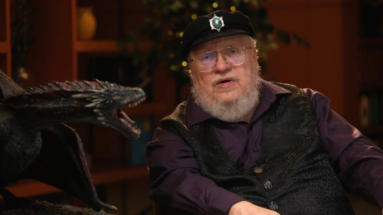 George R. R. Martin answers fan questions in promotion of his then-upcoming first volume of The Rise of the Dragon: An Illustrated History of the Targaryen Dynasty (2023), Penguin Random House