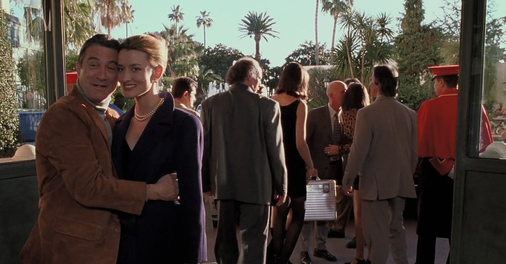 Sam (Robert De Niro) and Deirdre (Natascha McElhone) fake marriage to gather intel on their target in Ronin (1998), United Artists