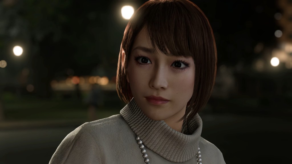 Saeko (Sumire Uesaka) is surprised by a Ichiban's (Nazuhiro Nakaya) surprise marriage proposal in Like A Dragon: Infinite Wealth (2024), RGG Studios
