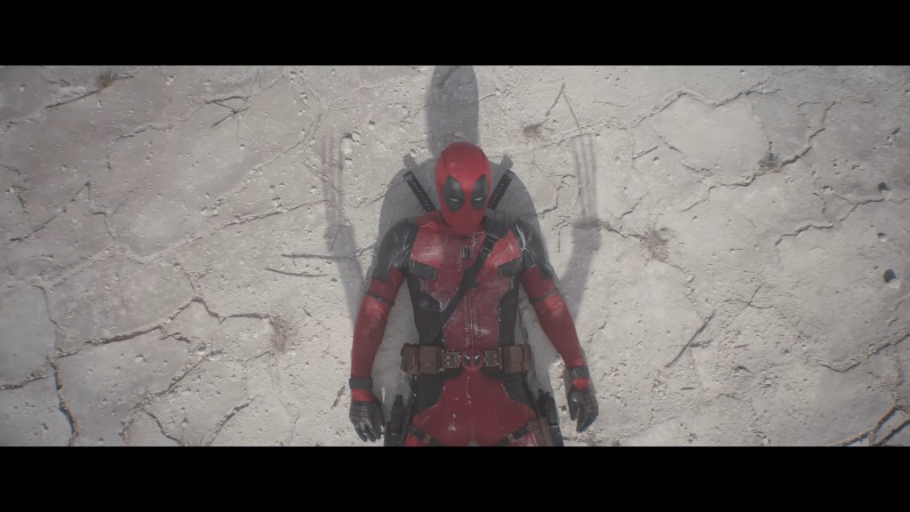 Deadpool (Ryan Reynolds) comes across an unexpected ally (Hugh Jackman) in Deadpool & Wolverine (2024), Marvel Entertainment