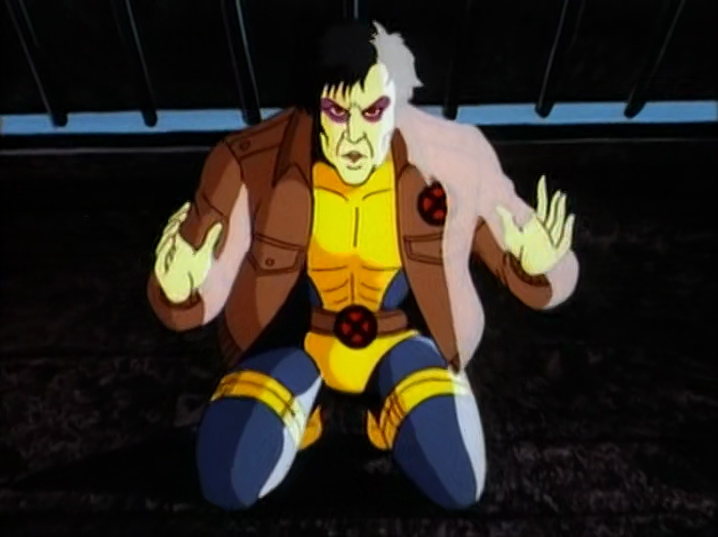 Morph's (Ron Rubin) evil personality comes to the forefront in X-Men: The Animated Series Season 2 Episode 2 "'Til Death Do Us Part, Part Two" (1993), Marvel Entertainment