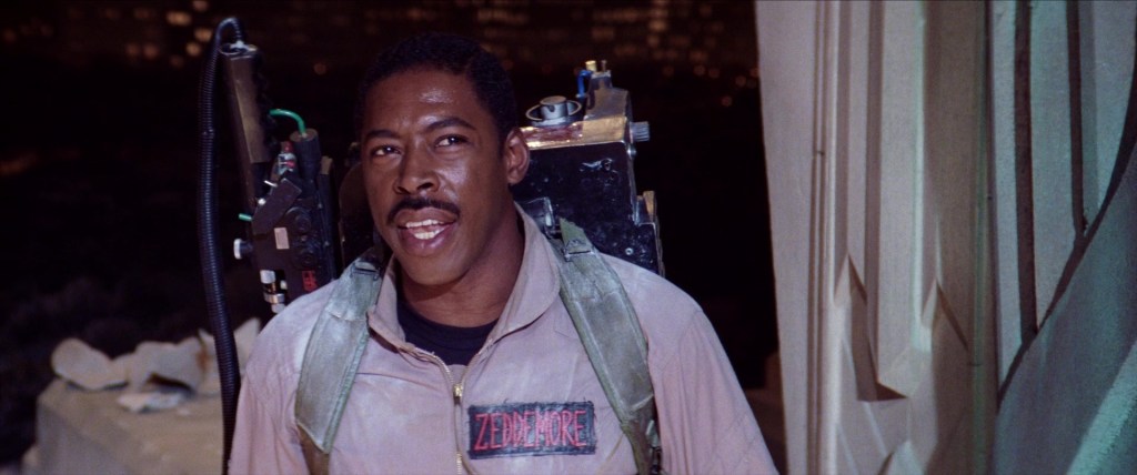 Winston Zeddemore (Ernie Hudson) comes face-to-face with Gozer (Slavitza Jovan/Paddi Edwards) in Ghostbusters (1984), Columbia Pictures