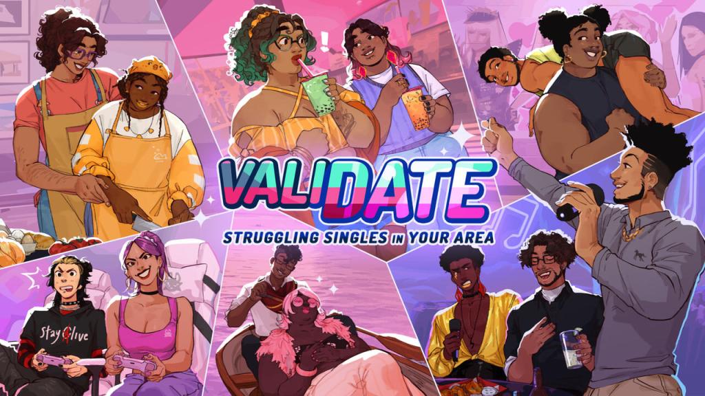 The cover art for ValiDate: Struggling Singles in Your Area (2022), Veritable Joy Studios