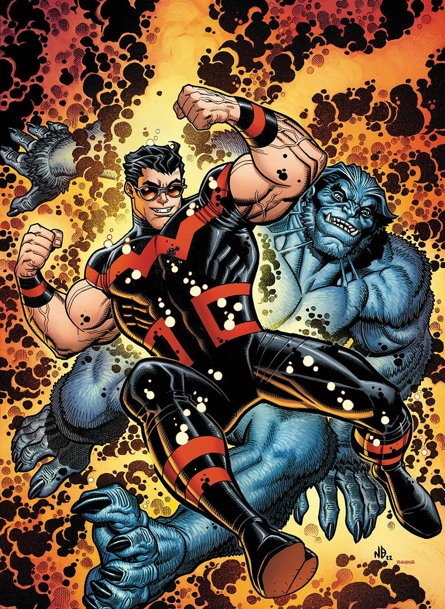 Simon Williams and Hank McCoy rekindle their friendship on Nick Bradshaw's cover to Avengers Two: Wonder Man and Beast - Marvel Tales Vol 1 #1 "Second Chances" (2023), Marvel Comics