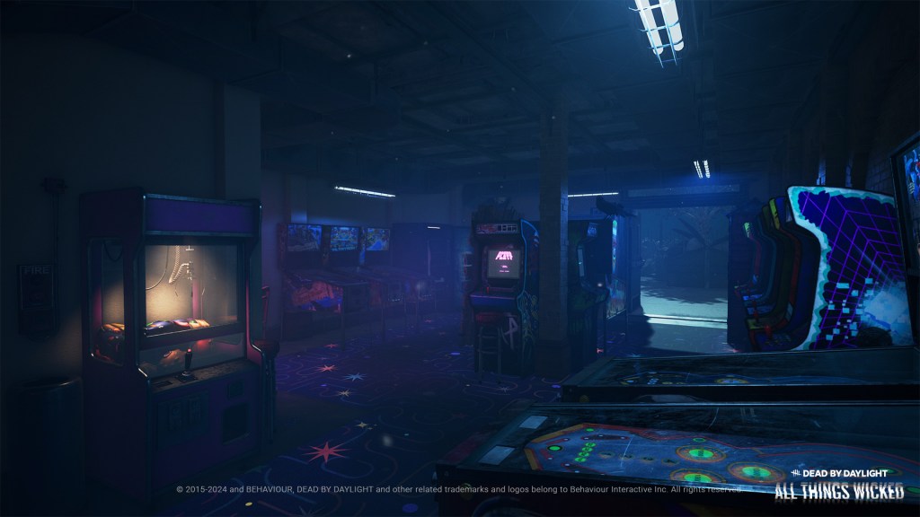 The arcade in the Greenville Square map in Dead by Daylight (Behaviour Interactive), 2016