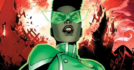 Jo Mullein succumbs to her anger on Bernard Chang and Alex Sinclair's cover to Green Lantern Vol. 6 #4 "Polarity" (2021), DC