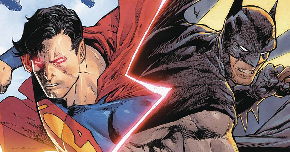 The Man of Steel and The Dark Knight are ready to rumble on Daniel Sanche's variant cover to Batman/Superman: World's Finest Vol 1 #19 "Phantom Riddles, Part 2" (2023), DC