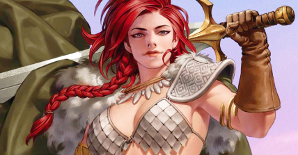 Red Sonja prepares for her next challenge on Jung-Geun Yoon's variant cover to Red Sonja Vol. 7 #4 "His Master's Voice, Part Four" (2023), Dynamite Comics