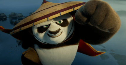 Po (Jack Black) takes to the skies in Kung Fu Panda 4 (2024), Universal Pictures
