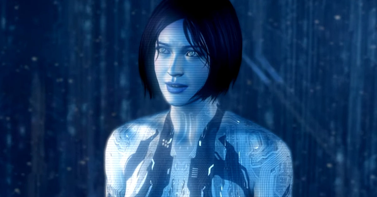 Cortana (Jen Taylor) bids farewell to Master Chief (Steve Downes) in Halo 4 (2012), Microsoft Studios