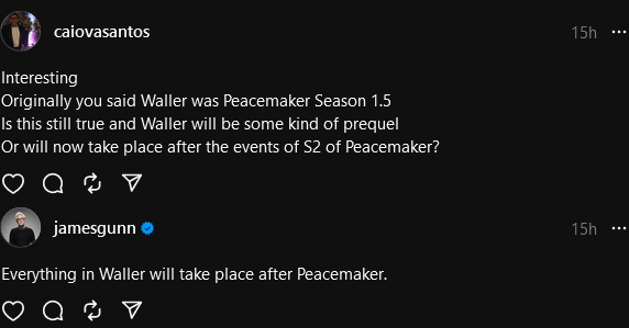 James Gunn weighs in on Peacemaker's place in the new DC cinematic continuity.