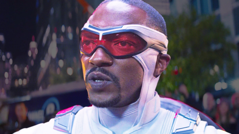 Sam Wilson (Anthony Mackie) stands in defense of the Flag-Smashers in The Falcon and the Winter Soldier Season 1 Episode 8 "One World, One People" (2023), Marvel Entertainment