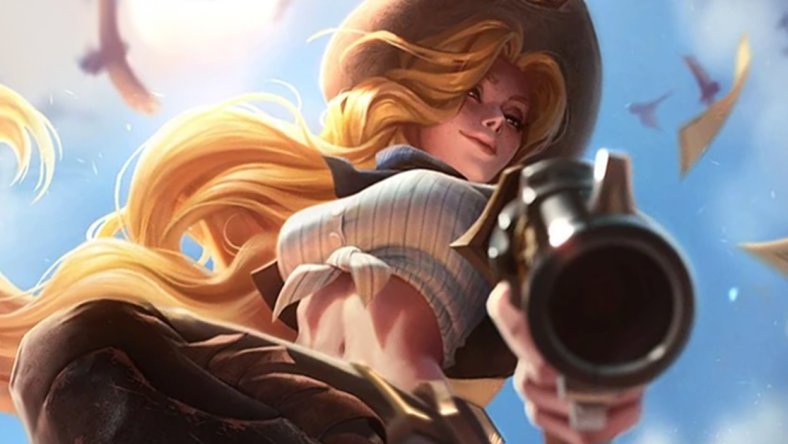 Miss Fortune (Laura Bailey) draws her six-shooter in League of Legends (2009), Riot Games