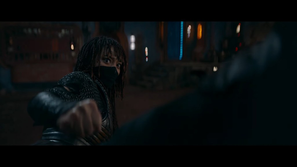 A Sith (Amandla Stenberg) is surprised by her target's Force sensitivity in The Acolyte (2024), Disney