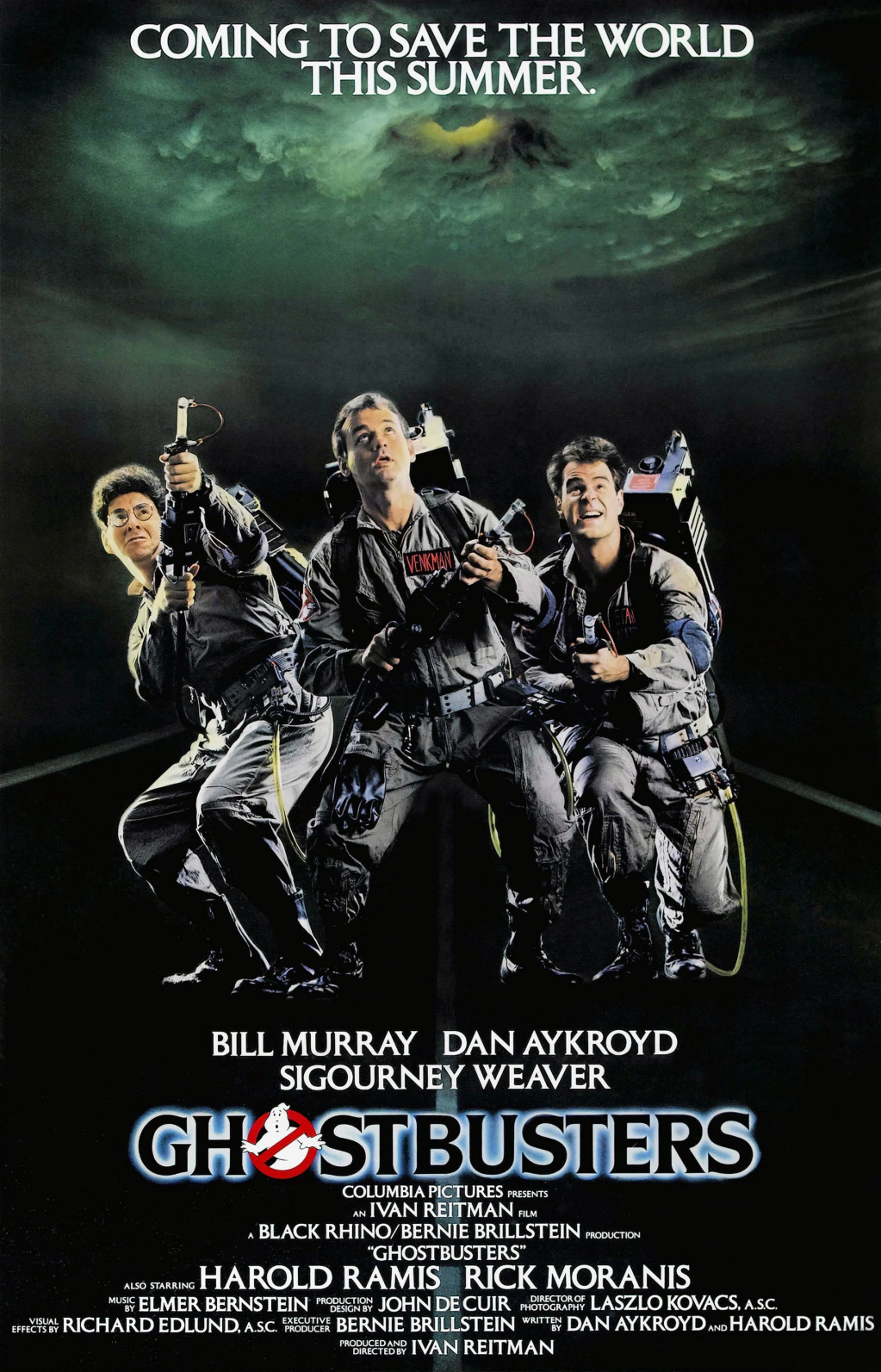 The official US theatrical poster for Ghostbusters (1984), Columbia Pictures