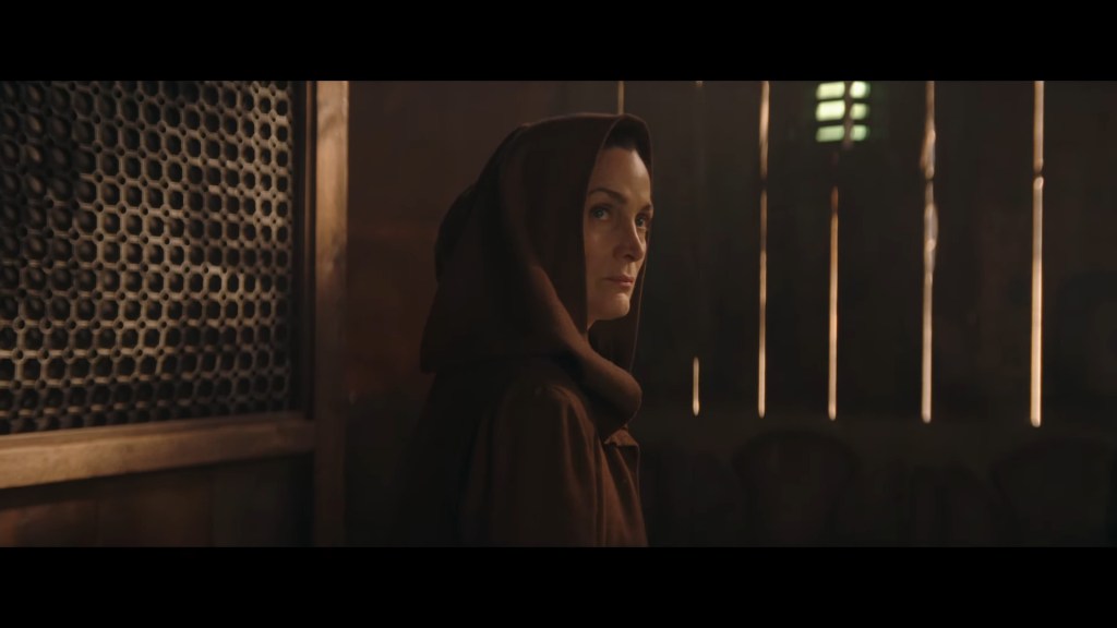 Master Indara (Carrie-Anne Moss) has her cover blown in The Acolyte (2024), Disney