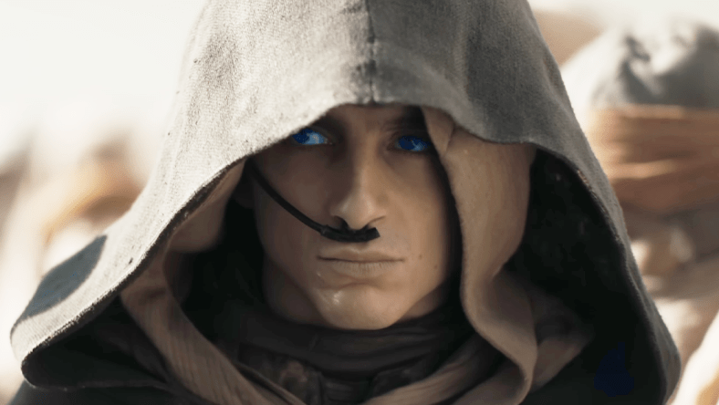 Paul Atreides (Timothée Chalamet) marches forward unto Destiny in Dune: Part Two (2024), Legendary Pictures