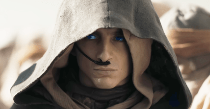 Paul Atreides (Timothée Chalamet) marches forward unto Destiny in Dune: Part Two (2024), Legendary Pictures