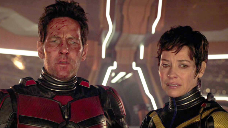 Scott (Paul Rudd) and Hope (Evangeline Lilly) resign themselves to life in the Quantum realm in Ant-Man and the Wasp: Quantumania (2023), Marvel Entertainment
