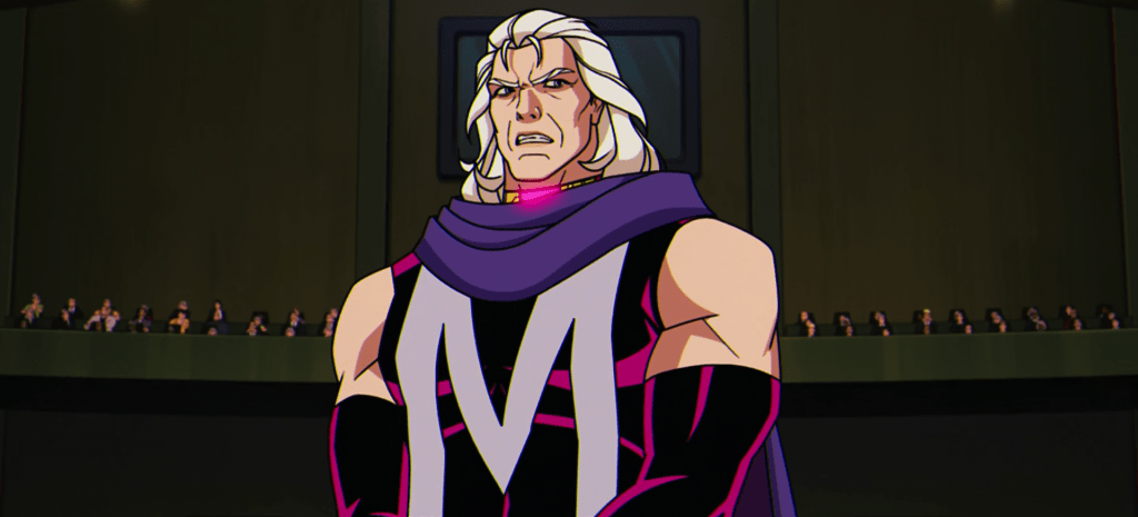 Magneto (Matthew Waterson) recalls his past crimes in X-Men '97 Season 1 Episode 2 'Mutant Liberation Begins' (2024), Disney Plus