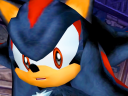 Shadow the Hedgehog (David Humphrey) prepares for his final confrontation with Sonic (Ryan Drummond) in Sonic Adventure 2: Battle (2001), Sega