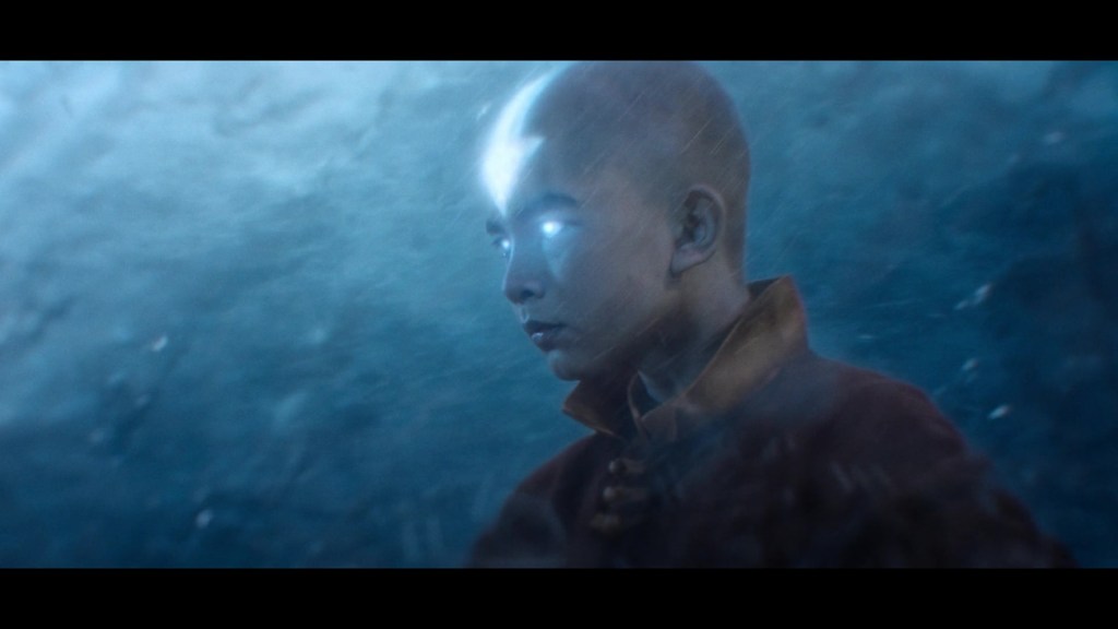Aang (Gordon Cormier) accesses the Avatar State in Avatar: The Last Airbender Season 1 Episode 8 "Legends" (2024), Netflix