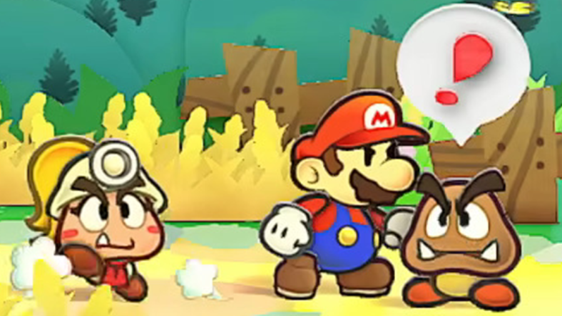 Mario defends Goombella from a Goomba in Paper Mario: The Thousand-Year Door (2024), Nintendo