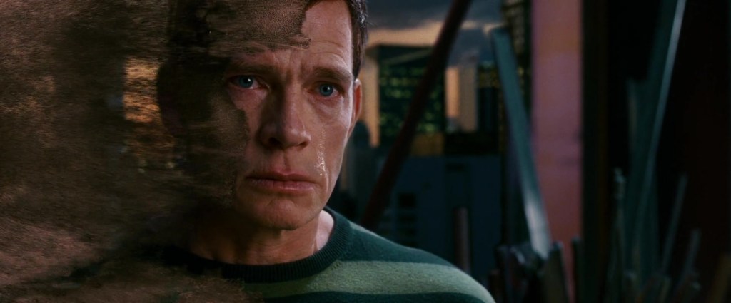Sandman (Thomas Haden Church) bids farewell to Peter Parker (Tobey Maguire) in Spider-Man 3 (2007), Sony