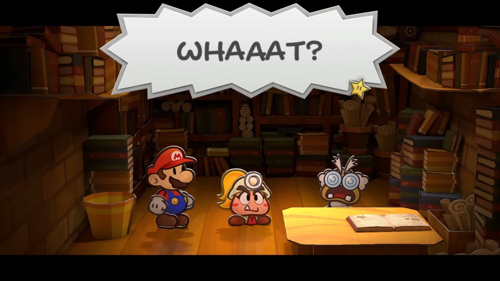 Professor Frankly loses his mind in Paper Mario: The Thousand-Year Door (2024), Nintendo