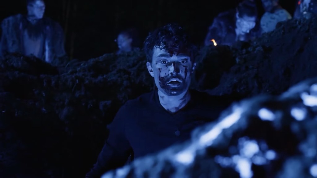 Eboy (Ryan McEwen) finds himself in trouble in Festival of the Living Dead (2024), TUBI