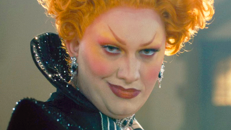 The Maestro (Jinkx Monsoon) gives a wink to the camera in Doctor Who Series 14 Episode 2 "The Devil's Chord" (2024), BBC