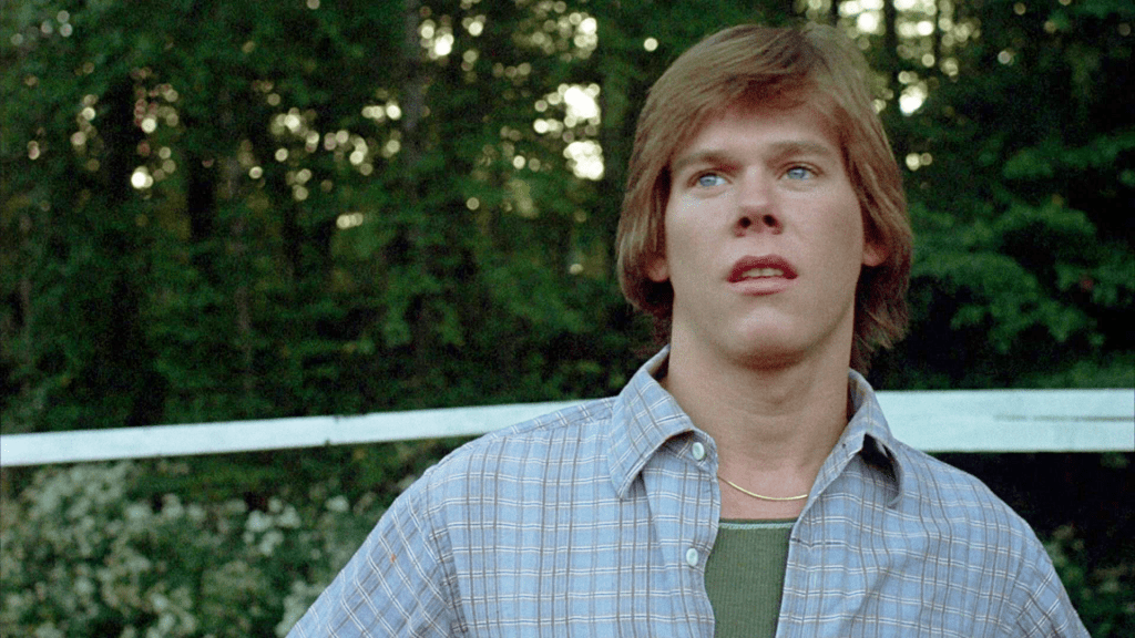 Jack (Kevin Bacon) shrugs off the dangers of Camp Crystal Lake in Friday the 13th (1980), Paramount Pictures
