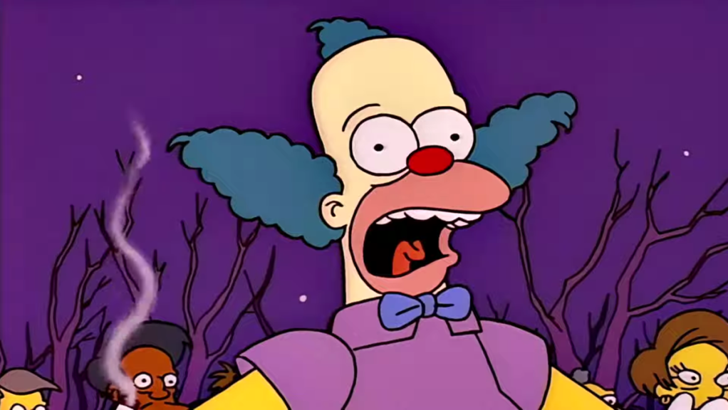 Krusty and the town aghast