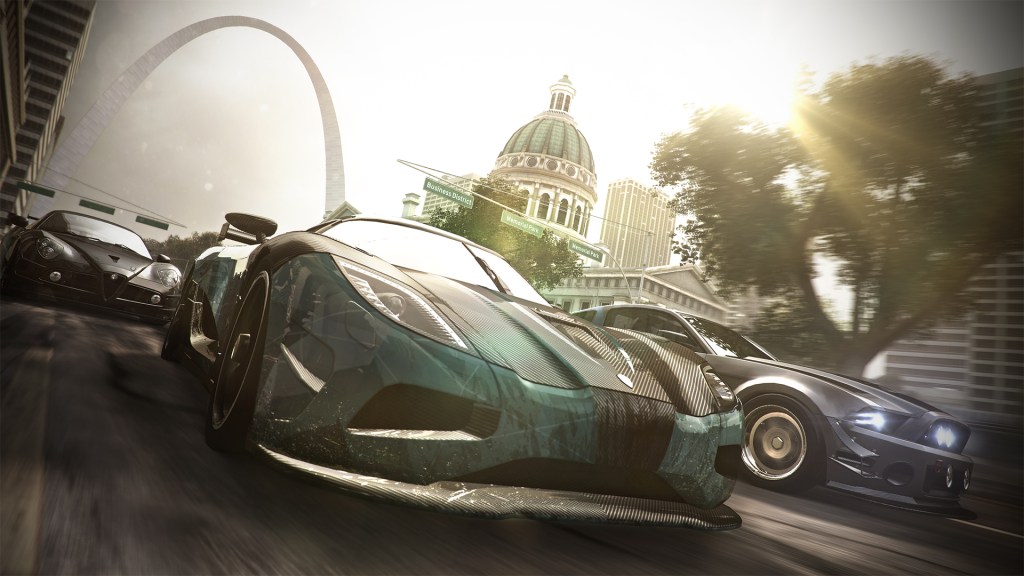 Cars race through Saint Louis in The Crew (2014), Ubisoft