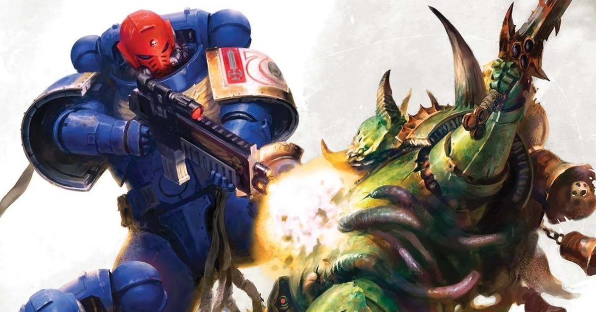 An Ultramarine Sergeant stomps out a Xeno for the glory of the God-Emperor on Games Workshop's variant cover to Warhammer 40,000: Marneus Calgar Vol. 1 #3 (2020), Marvel Comics