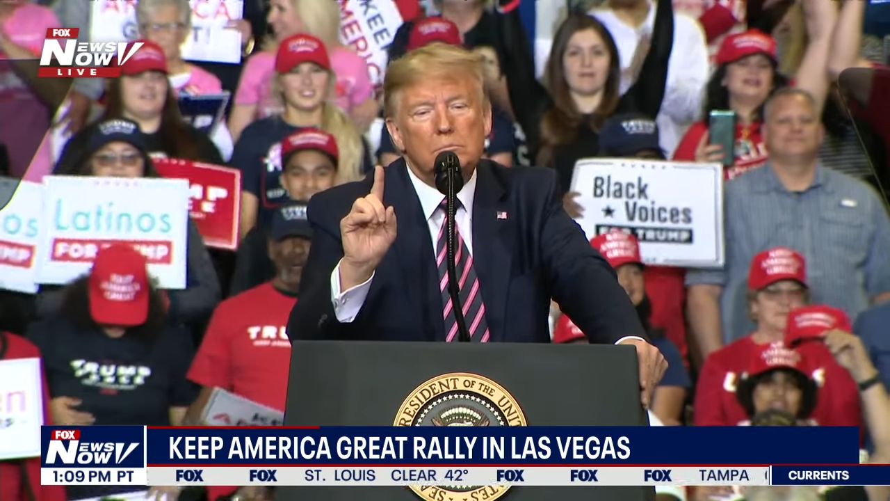 MANIFESTACIÓN COMPLETA: Presidente Donald Trump |  Las Vegas, Nevada a través de LiveNOW de FOX, YouTube