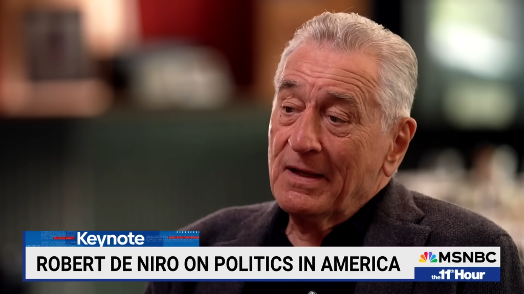 'Pure evil': Robert De Niro unleashes on Donald Trump via MSNBC, YouTube